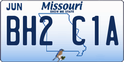 MO license plate BH2C1A