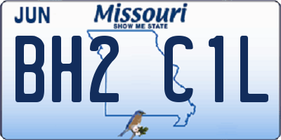 MO license plate BH2C1L