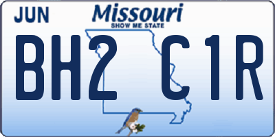 MO license plate BH2C1R