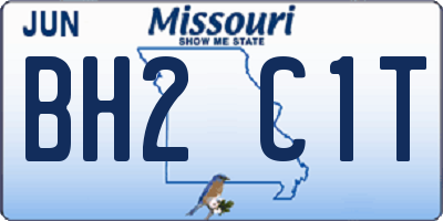 MO license plate BH2C1T