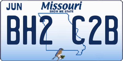 MO license plate BH2C2B