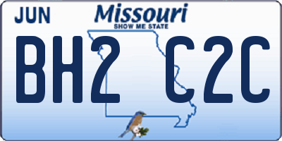 MO license plate BH2C2C