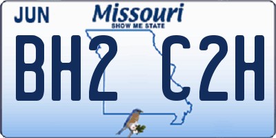 MO license plate BH2C2H