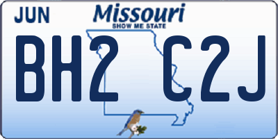 MO license plate BH2C2J