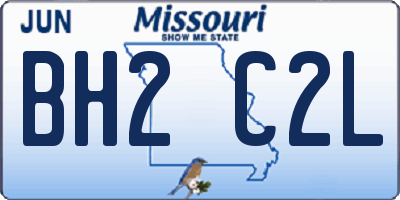 MO license plate BH2C2L