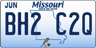 MO license plate BH2C2Q