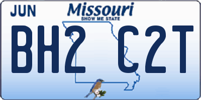 MO license plate BH2C2T