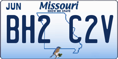 MO license plate BH2C2V