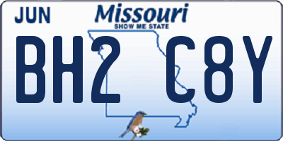 MO license plate BH2C8Y