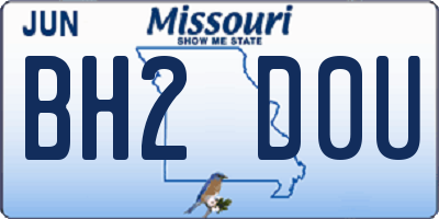 MO license plate BH2D0U