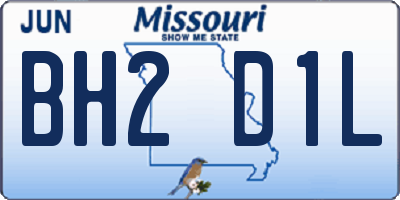 MO license plate BH2D1L