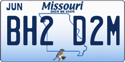 MO license plate BH2D2M