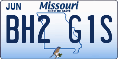 MO license plate BH2G1S
