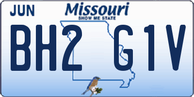 MO license plate BH2G1V