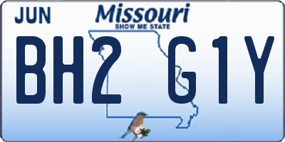 MO license plate BH2G1Y