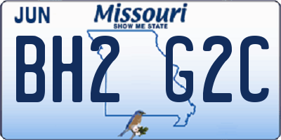 MO license plate BH2G2C