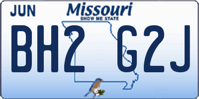 MO license plate BH2G2J