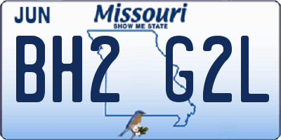 MO license plate BH2G2L