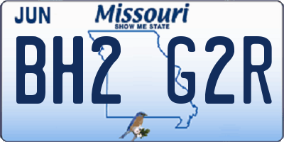 MO license plate BH2G2R