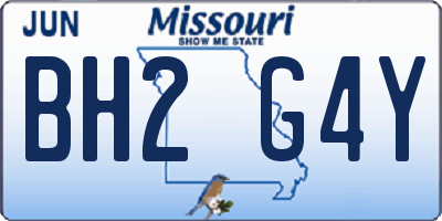 MO license plate BH2G4Y