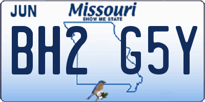 MO license plate BH2G5Y