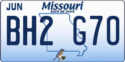 MO license plate BH2G7O