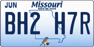 MO license plate BH2H7R