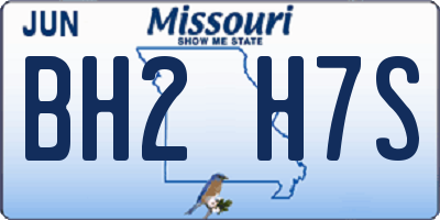 MO license plate BH2H7S