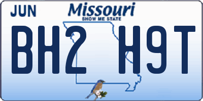 MO license plate BH2H9T