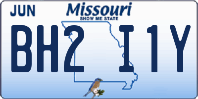 MO license plate BH2I1Y