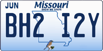 MO license plate BH2I2Y
