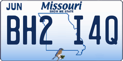MO license plate BH2I4Q