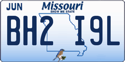 MO license plate BH2I9L