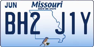 MO license plate BH2J1Y