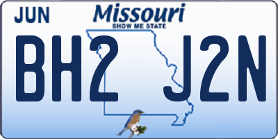 MO license plate BH2J2N