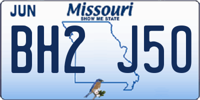 MO license plate BH2J5O