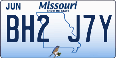 MO license plate BH2J7Y