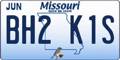 MO license plate BH2K1S