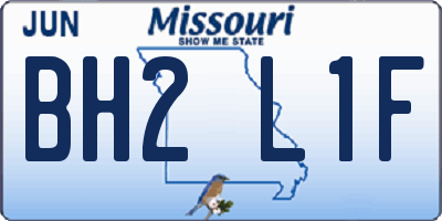 MO license plate BH2L1F