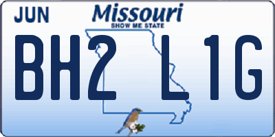 MO license plate BH2L1G