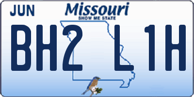 MO license plate BH2L1H