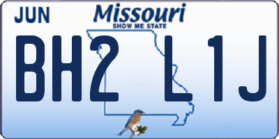 MO license plate BH2L1J