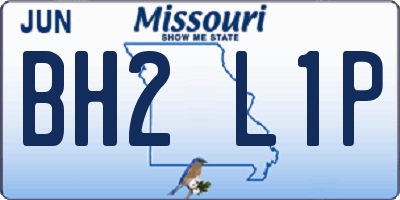 MO license plate BH2L1P