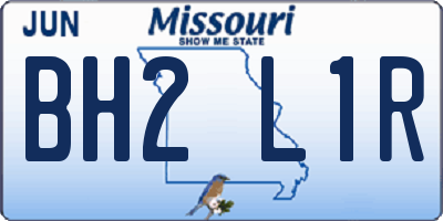 MO license plate BH2L1R