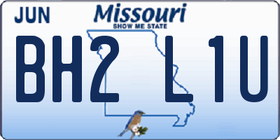 MO license plate BH2L1U