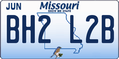 MO license plate BH2L2B