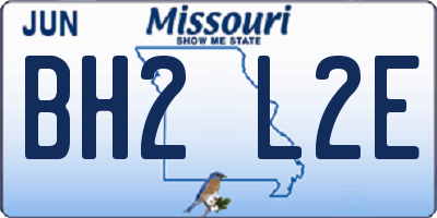 MO license plate BH2L2E