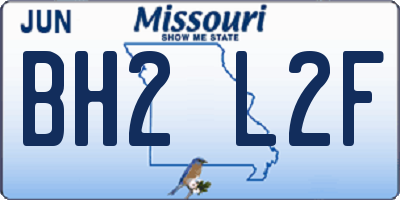 MO license plate BH2L2F