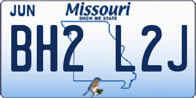 MO license plate BH2L2J