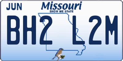 MO license plate BH2L2M